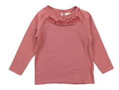Creamie t-shirt withered rose ruffles